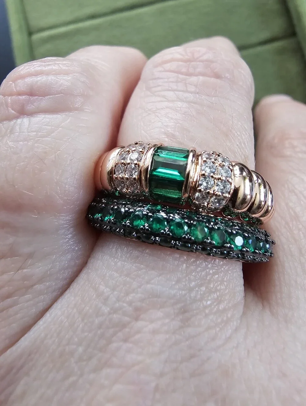 Gold Plated Ring Set Size 9